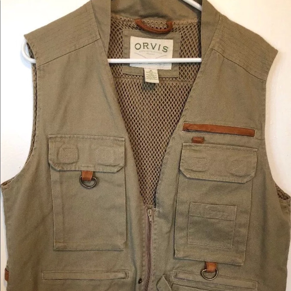Orvis Men’s Medium fly fishing hunting vest khaki